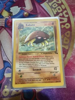 Kabuto 50/62 Common Fossil Pokemon LP - Image 1