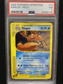 2002 Pokemon Expedition Kingler Holo 15/165 PSA 7 NM - Image 1