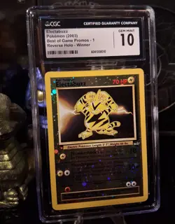 ✨2003 Pokemon Electabuzz Best Of Game WINNER Reverse Holo CGC / PSA 10 ✨ - Image 3