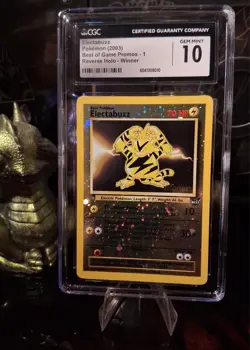 ✨2003 Pokemon Electabuzz Best Of Game WINNER Reverse Holo CGC / PSA 10 ✨ - Image 4