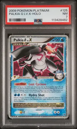 2009 POKEMON PLATINUM #125 PALKIA G LV.X-HOLO PSA 7 - Image 1