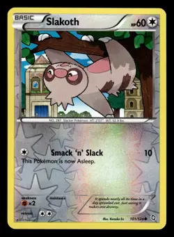 Slakoth 101/124 Reverse Holo BW Dragons Exhalted Pokemon Card - Image 1