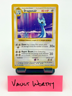 🐉 1999 Pokemon Base Set #18 Dragonair Shadowless Rare WOTC Card 🐉 - Image 1