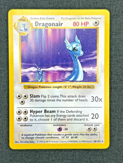 🐉 1999 Pokemon Base Set #18 Dragonair Shadowless Rare WOTC Card 🐉 - Image 3