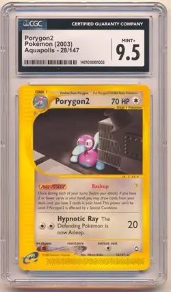 2003 POKEMON AQUAPOLIS PORYGON 2 #28/147 CGC 9.5 - Image 1