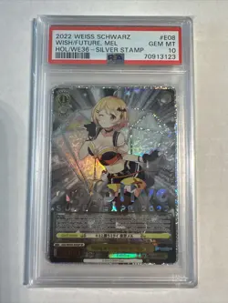 2022 Weiss Schwarz Wish/Future ,Mel Psa 10 Hol/We36 Silver Stamp #E08 - Image 1