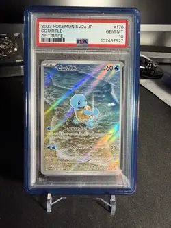 Pokemon 2023 Sv2a Card 151 Squirtle Art Rare Holo 170/165 Japanese PSA 10 - Image 1