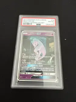 2017 POKEMON SUN & MOON SHINING LEGENDS SECRET #78 MEWTWO GX PSA 8 - Image 1