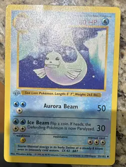 Pokemon TCG Dewgong 25/102 1st Edition Base Set (Shadowless + Gray Stamp) - Image 4