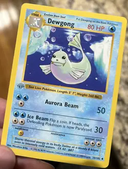 Pokemon TCG Dewgong 25/102 1st Edition Base Set (Shadowless + Gray Stamp) - Image 5