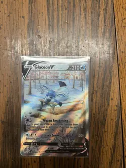 Pokemon TCG Glaceon V Evolving Skies 175/203 Lightly Played See Photos - Image 1