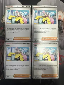 Iono 080/091 x4 Playset 4x Trainer - Pokemon S&V Paldean Fates PAF - Image 1