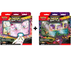 2 Pokemon TCG Mega Battle Deck Bundle Mega Diancie ex & Mega Gengar ex Sealed - Image 1