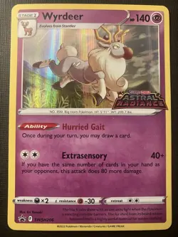 Wyrdeer SWSH206 Pokemon Sword & Shield Astral Radiance Black Star Promo Stamped - Image 1
