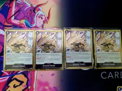 🔥 Ground Death OP14-096 R The Azure Sea's Seven ENGLISH One Piece PLAYSET 4x 🔥 - Image 1