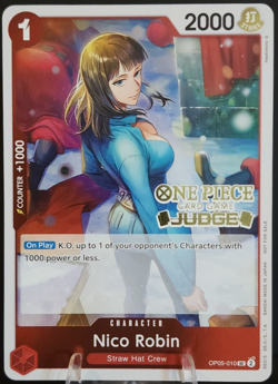 Nico Robin OP05-010 UC (Judge Stamp) - One Piece CCG (NM) - Image 1