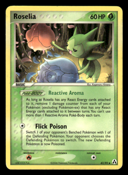 Pokemon Card - Roselia EX Legend Maker 42/92 - Image 1