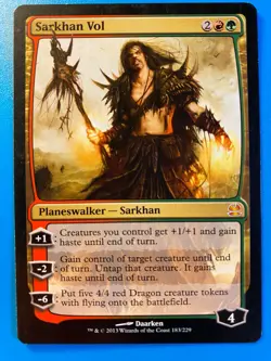 MTG 1x Sarkhan Vol # 183 Modern Masters Magic the Gathering Card x1 NM - Image 1