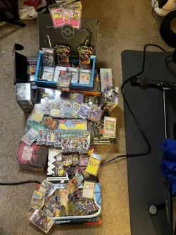Used Pokemon Lot XXX- As Seen Cards And Box(s) Some Dents And Tears - Image 1