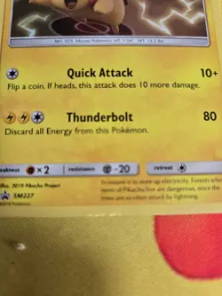 Pokemon Pikachu SM227 Holo Black Star Promo Card 2019 TCG English ENG - Image 4