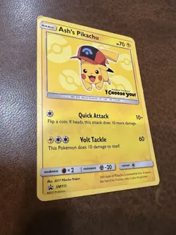 Ash's Pikachu SM111 "I Choose You" Black Star Movie Promo Pokemon Card - Image 2
