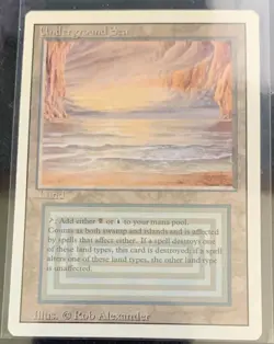 Magic: The Gathering Underground Sea Revised Rare Land Rob Alexander English - Image 1
