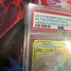 Pokemon TCG Moltres & Zapdos & Articuno GX 69/68 Hidden Fates PSA 9 Mint - Image 3
