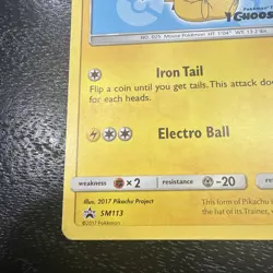 Pokemon - TCG Ash's Pikachu SM113 Sun and Moon Black Star Promo LP (2017) - Image 4