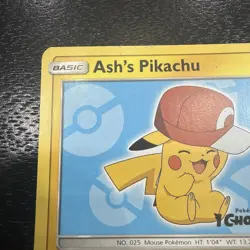 Pokemon - TCG Ash's Pikachu SM113 Sun and Moon Black Star Promo LP (2017) - Image 5