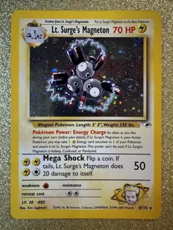 LT. SURGE’S MAGNETON - SWIRLS, Holo Rare, Gym Heroes, 8/132⍣ (Pokemon TCG, 1999) - Image 1