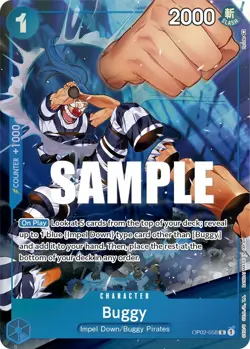 One Piece Foil - Buggy (Alternate Art) - OP02 / NM / English - Image 1