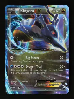 Kingdra EX 73/124 Ultra Rare Holo XY - Fates Collide Pokemon Card - Image 1
