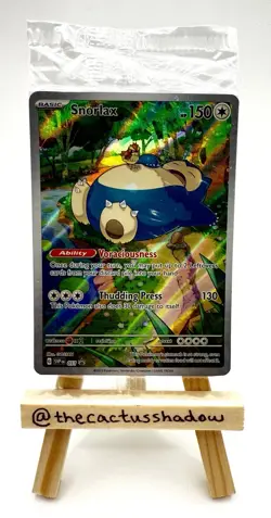Scarlet & Violet Pokemon 151 Snorlax Art Rare 051 Promo Cards Holo - SEALED - Image 1