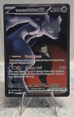 Pokemon TCG Team Rocket's Mewtwo EX SIR 281/217 NM Ascended Heroes - Image 1