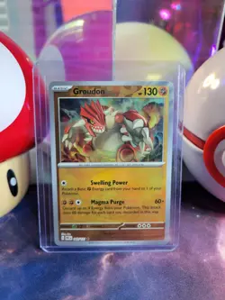 Groudon 49/131 Pokemon TCG S&V Prismatic Evolutions Pokeball Rare Holo NM - Image 1