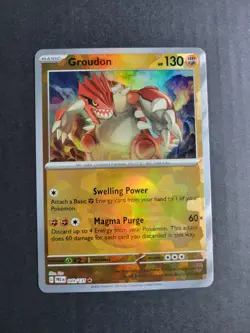 Groudon 49/131 Pokemon TCG S&V Prismatic Evolutions Pokeball Rare Holo NM - Image 2
