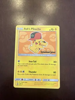 Ash's Pikachu SM110 Non-Holo Promo Pokemon the Movie LP Condition - Image 3