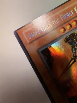 YUGIOH Swift Gaia the Fierce Knight CT1-EN004 Super Secret Rare 2004 MISPRINT LP - Image 5