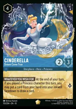 Disney Lorcana FOIL 155/204 Cinderella - Dream Come True Whispers in the Well - Image 1