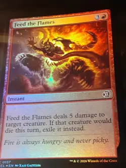 Feed the Flames FOIL , Lorwyn Eclipsed , Near M ,MTG , FREE SHIPPING - Image 2