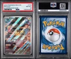 2023 POKEMON MEW EN-151 #173 PIKACHU ILLUSTRATION RARE PSA 8 - Image 3