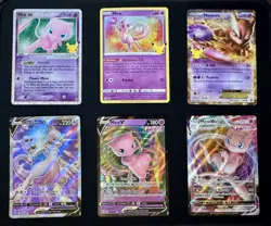 🔥 Pokemon Mew & Mewtwo 6 card lot - V, EX, VMAX, Full Art, Holo, Rare - NM/M 🔥 - Image 1