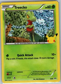 Treecko - 3/25 Holo McDonald's 25th Anniversary Promos - Pokemon Card - NM - Image 1