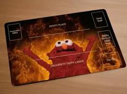 Playmat for MTG: ...On fire – Stitched Edges, Extra Thick, Magic the Gathering - Image 1