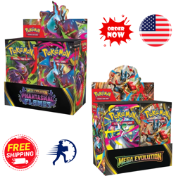 Pokemon Phantasmal Flames Booster Box, MEGA EVOLUTION – New Sealed (36 packs) - Image 1