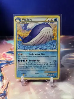 Wailord 31/102 Regular Rare HGSS Triumphant Pokemon TCG LP+ 2010 - Image 1