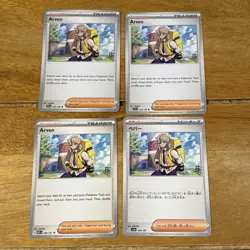 4 x Arven Trainer Pokemon - 166/198 186/197 180/190 Pokemon TCG - NM - Image 1