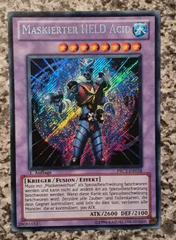 Yugioh Masked HERO Acid PRC1-DE018 Secret Rare 1st Edition 2012 NM - Image 1