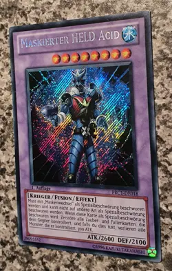 Yugioh Masked HERO Acid PRC1-DE018 Secret Rare 1st Edition 2012 NM - Image 2