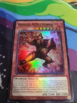 Masked HERO Furnace MZMU-EN015 Super Rare Yugioh Maze of Muertos 1st Edition - Image 1
